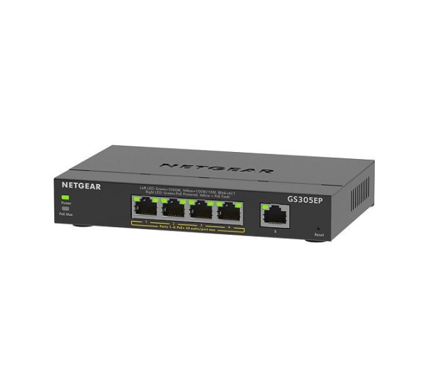 Netgear 5p GS305EP (5x10/100/1000Mbit, 4xPoE+) - 676501 - zdjęcie 4